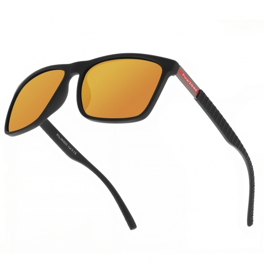 Okulary polaryzacyjne przeciwsłoneczne lustrzanki pomarańczowe Pol-705B